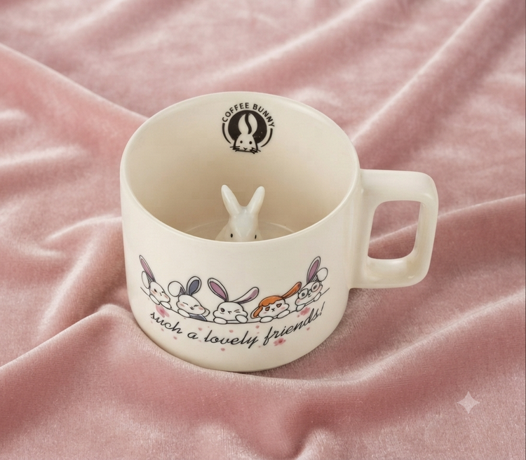 ماگ فانتزی سورپرایزی. طرح خرگوش. کد ۱۲
